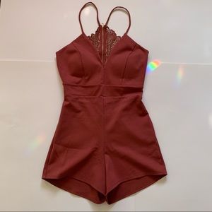 Fashion Nova Open back Romper